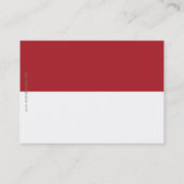 vlag Indonesië Visitekaartje (Achterkant)