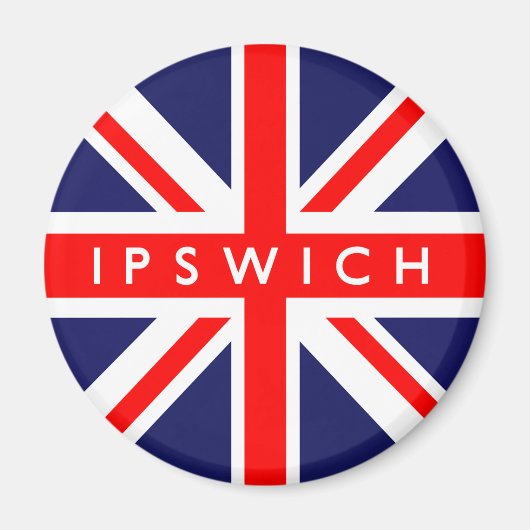 Vlag Ipswich UK Magneet (Voorkant)