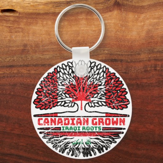 Vlag Iraakse Canadese bomen in Canada Sleutelhanger (Achterkant)