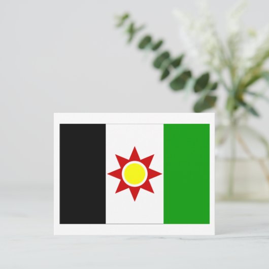 Vlag Irak (1959-1963) Briefkaart (Staand voorkant)