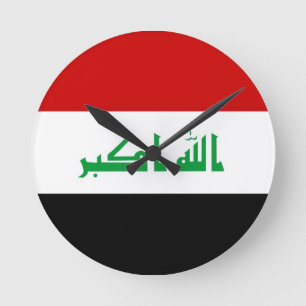vlag irak land ronde klok
