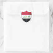 Vlag Irak Silver Shield Vierkante Sticker (Tas)