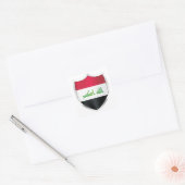 Vlag Irak Silver Shield Vierkante Sticker (Envelop)