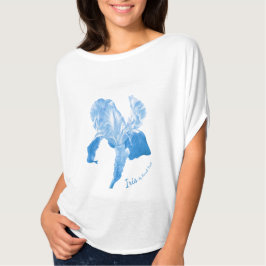Vlag Iris art sky blue tshirt