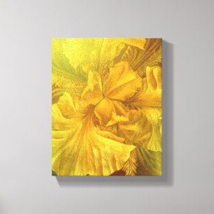 Vlag iris binnenste schoonheidsgele kunstschildera canvas afdruk