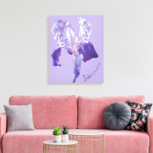Vlag Iris paars en mauve florale canvas kunst (Insitu (Woonkamer))