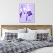 Vlag Iris paars en mauve florale canvas kunst (Insitu (Slaapkamer))