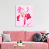 Vlag Iris rood en roze gekleurd boxed canvas Afdruk (Insitu (Woonkamer))