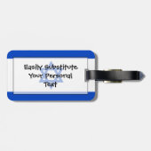 Vlag Israël - Gebruikelijke identiteitskaart Bagagelabel (Achterkant horizontaal)