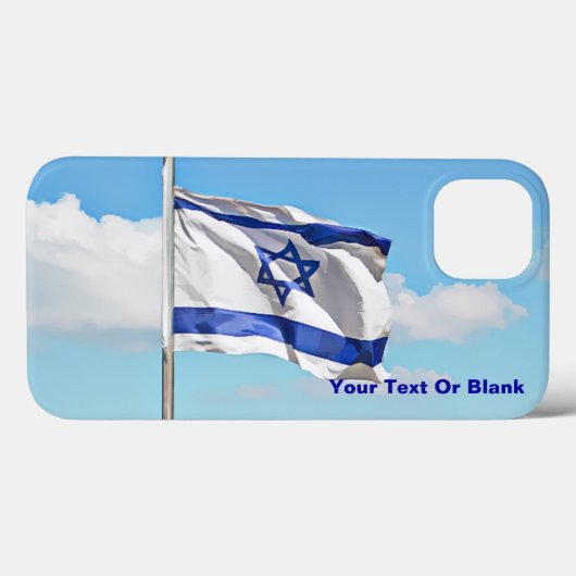 Vlag Israëlisch Hoesje-Amerikaanse iPhone Case (Achterkant (horizontaal))