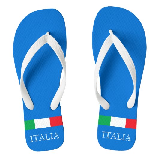 Vlag Italië azure blue Italia Teenslippers (Voetbed)
