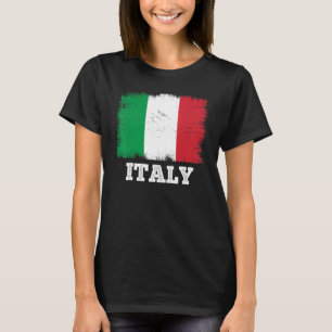  Vlag Italië Land Retro Vlag Italiaans T-shirt
