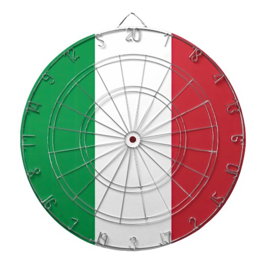 Vlag Italië Tricolore Dartbord (Voorkant)