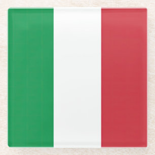 Vlag Italië Tricolore Glazen Onderzetter