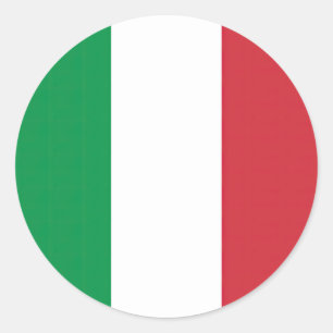 Vlag Italië Tricolore Ronde Sticker