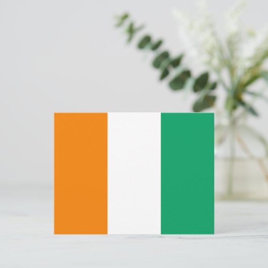Vlag Ivoorkust Briefkaart (Staand voorkant)