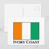 Vlag Ivoorkust Briefkaart (Voorkant / Achterkant)