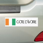 Vlag Ivoorkust Bumpersticker (Op auto)