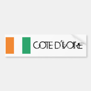 Vlag Ivoorkust Bumpersticker