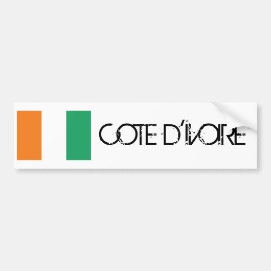 Vlag Ivoorkust Bumpersticker (Voorkant)