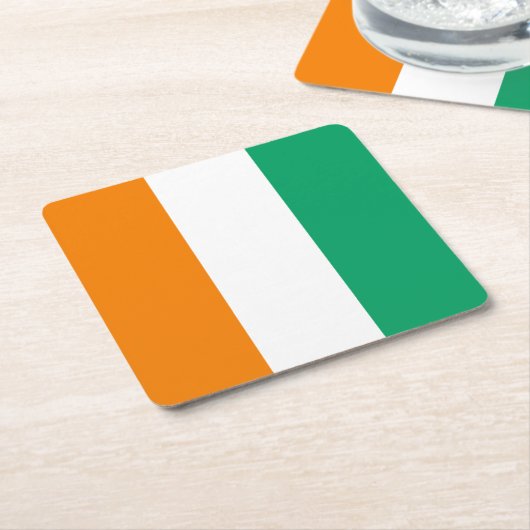 Vlag Ivoorkust Kartonnen Onderzetters (Schuin)