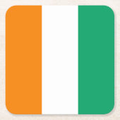 Vlag Ivoorkust Kartonnen Onderzetters (Voorkant)