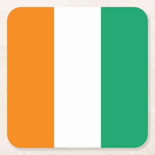Vlag Ivoorkust Kartonnen Onderzetters (Voorkant)