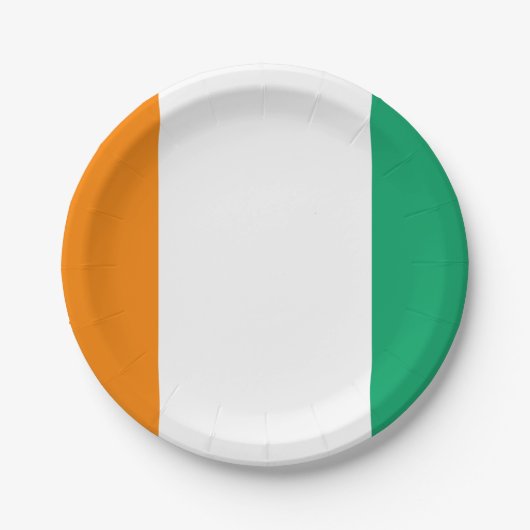 Vlag Ivoorkust Papieren Bordje (Voorkant)