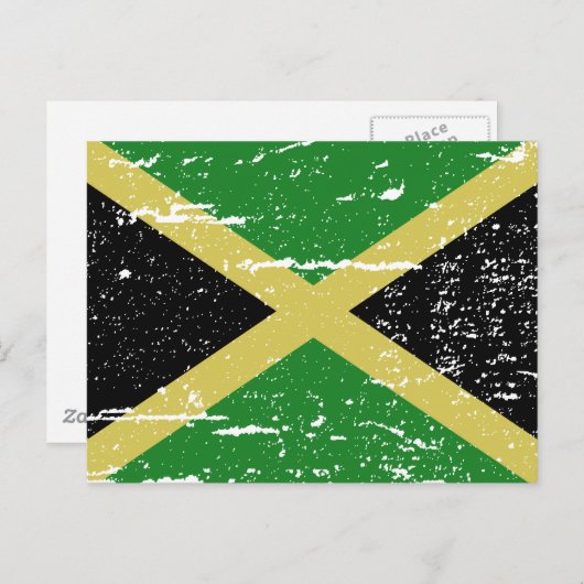  vlag Jamaica Briefkaart (Voorkant / Achterkant)