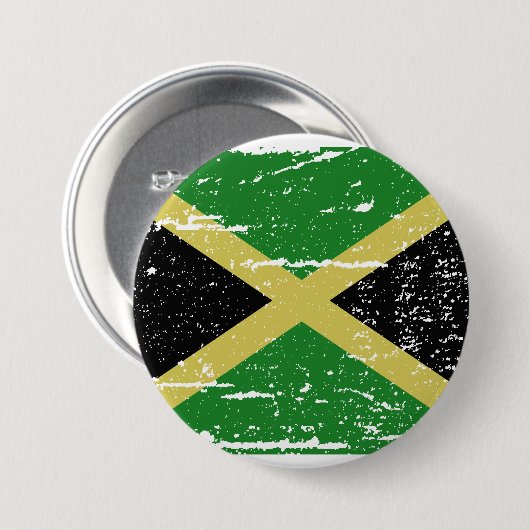 vlag Jamaica Ronde Button 7,6 Cm (Voorkant /achterkant)