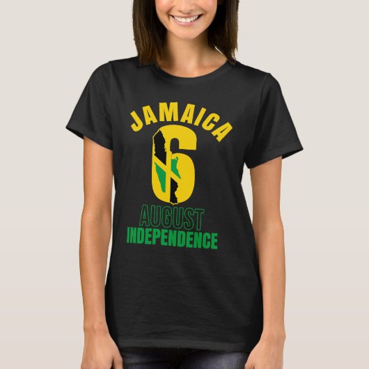  vlag Jamaica Vlag 6 augustus Onafhankelijkheidsda T-shirt (Voorkant)