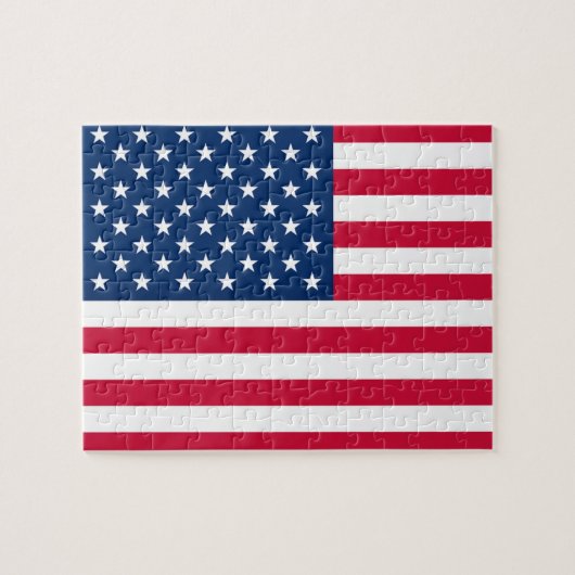 Vlag Jigzaag Puzzle Verenigde Staten van Amerika Legpuzzel (Horizontaal)