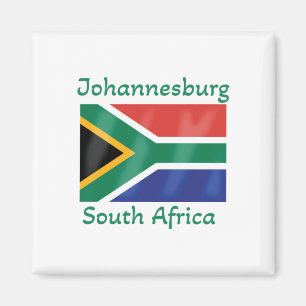 Vlag Johannesburg Zuid-Afrika Magneet