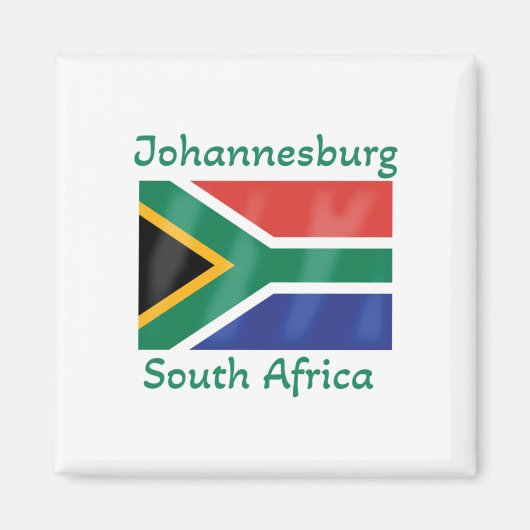 Vlag Johannesburg Zuid-Afrika Magneet (Voorkant)