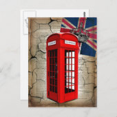 vlag jubileum kroonrode telefooncel briefkaart (Voorkant / Achterkant)