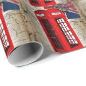 vlag jubileum kroonrode telefooncel cadeaupapier (Rol Hoek)