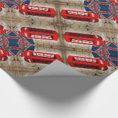 vlag jubileum kroonrode telefooncel cadeaupapier (Hoek)