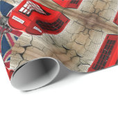 vlag jubileum kroonrode telefooncel cadeaupapier (Rol Hoek)