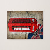 vlag jubileum kroonrode telefooncel legpuzzel (Horizontaal)