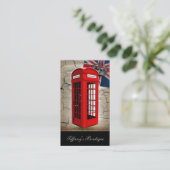 vlag jubileum kroonrode telefooncel visitekaartje (Staand voorkant)