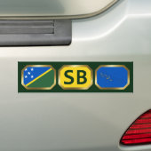 Vlag kaart code bumpersticker van de Salomonseilan (Op auto)