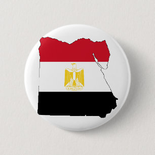 Vlag/kaart van Egypte Ronde Button 5,7 Cm