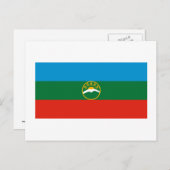 Vlag Karachay-Cherkess Briefkaart (Voorkant / Achterkant)