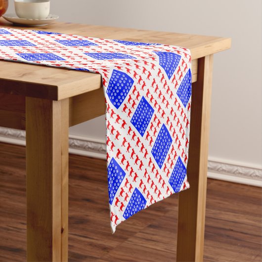 Vlag kat en poot korte tafelloper (Voorbeeld)