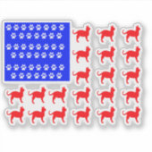 Vlag kat en poot sticker (Voorkant)