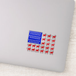 Vlag kat en poot sticker