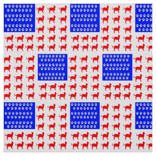 Vlag kat en poot stof (Swatch)
