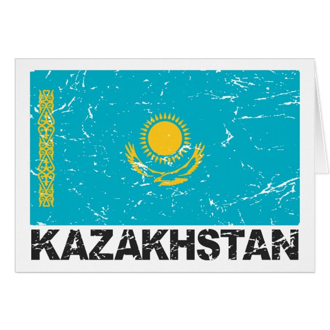  vlag Kazachstan (Voorkant Horizontaal)