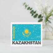  vlag Kazachstan Briefkaart (Staand voorkant)