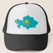 vlag kazachstan : vlaggenkaartsymbool trucker pet (Voorkant)